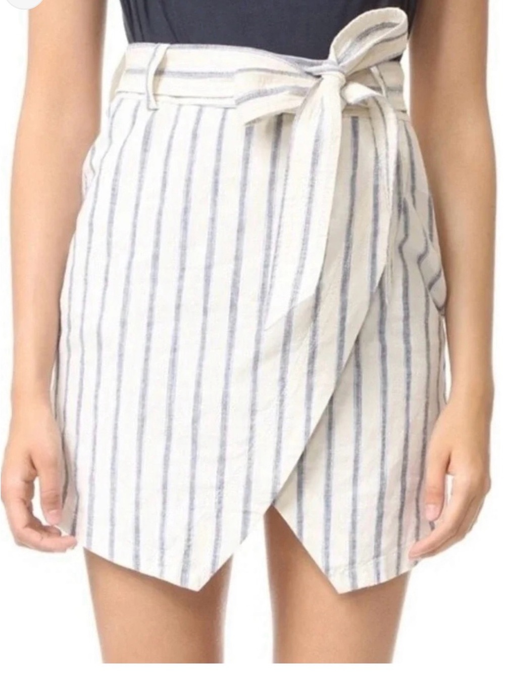 Madewell White and Blue Striped Skirt ***NO BELT***